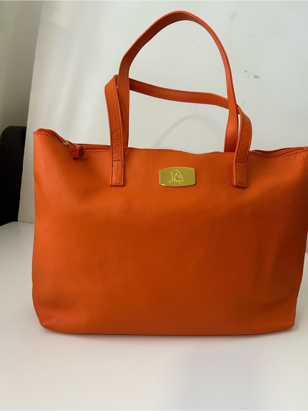 Joy Mangano Leather Tote Bag